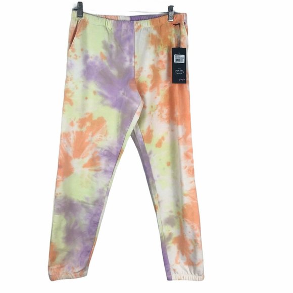 Wildfox Rory Tie Dye Jogger Sweatpants Sherbet